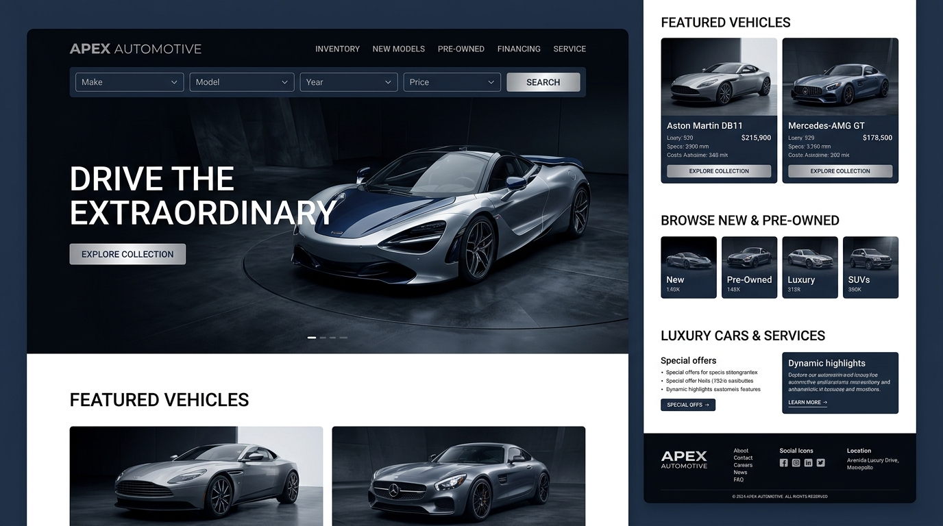 Auto Mobile & Car Dealership Web Design