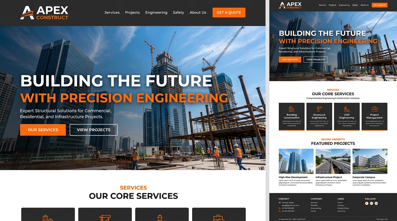 Construction & Engineering Web Design