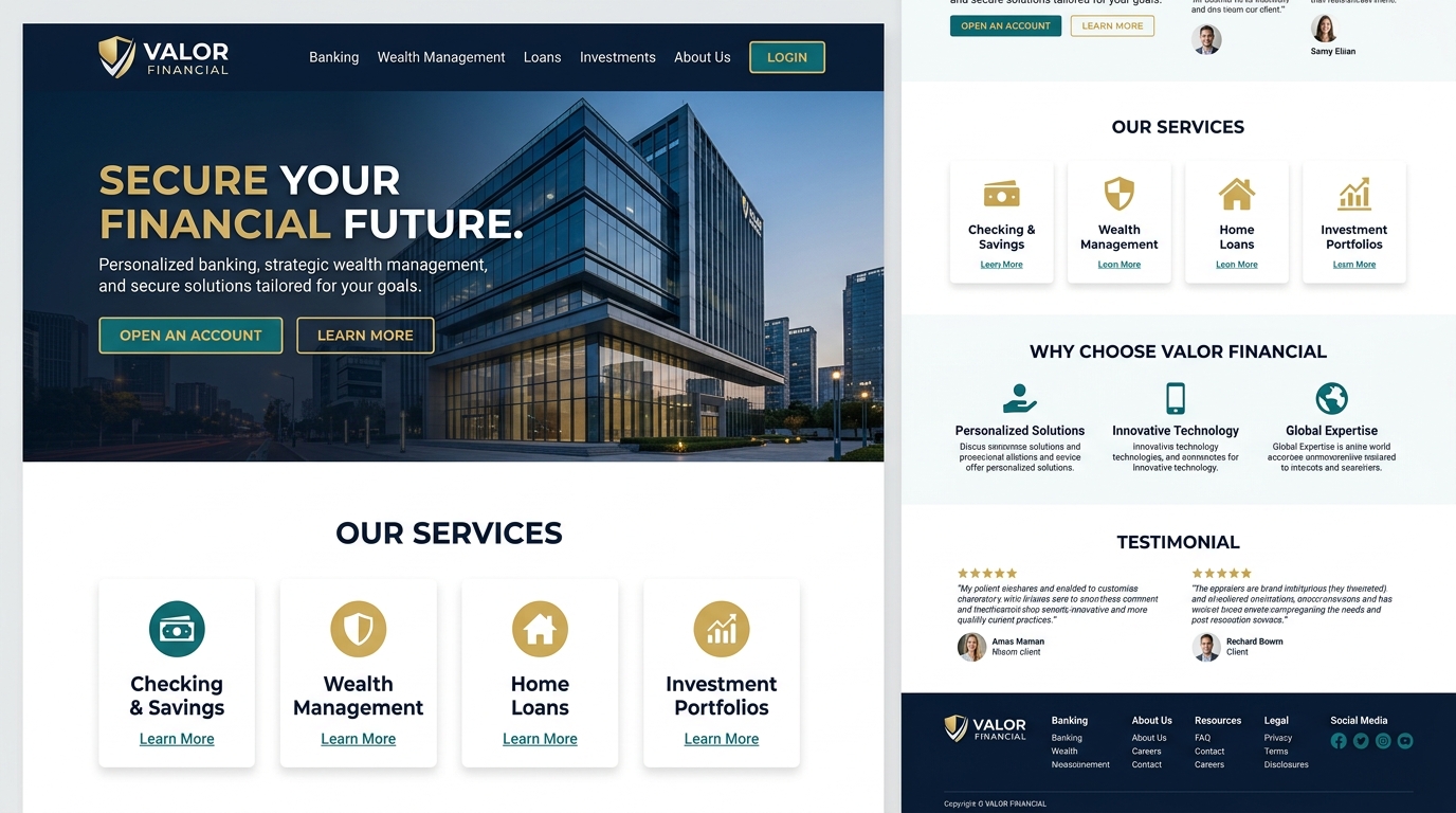 Financial Institutions Web Design